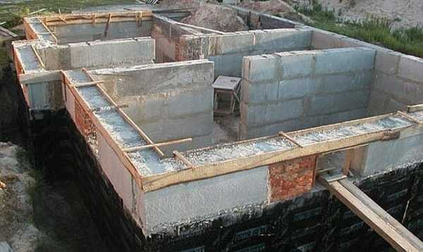When assembling blocks, do not forget to leave holes for engineering systems: breaking the foundation is unacceptable