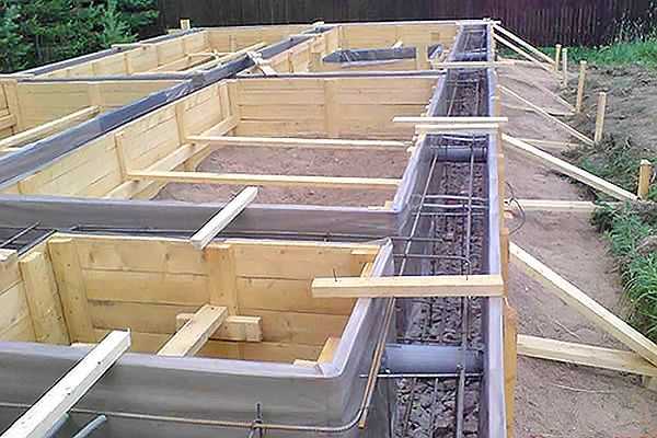 Formwork - a structure made of boards or plywood, which gives the foundation a shape