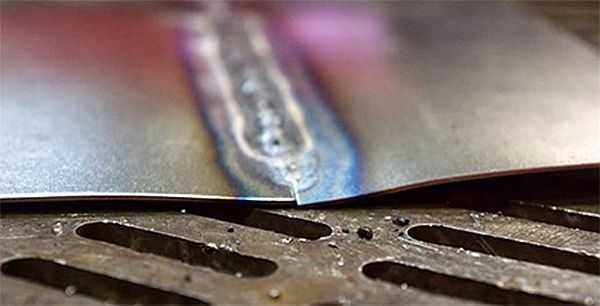 When welding thin metals, sheets overheat and bend