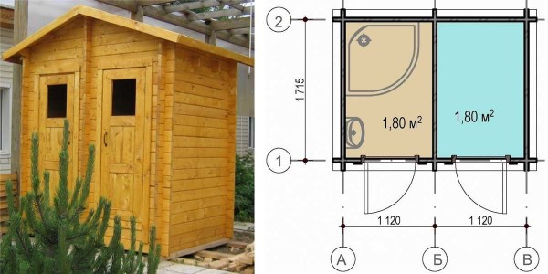 Option of a combined toilet for giving a shower