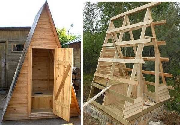 It's easy to build a triangular toilet in the country.