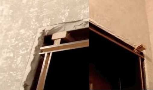 Having installed all parts of the slope from MDF, put wedges at the top