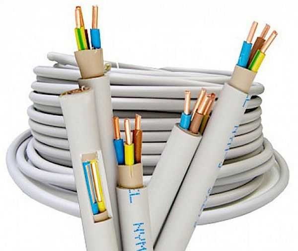 One of the options for the triple insulated electrical cable (NYM)