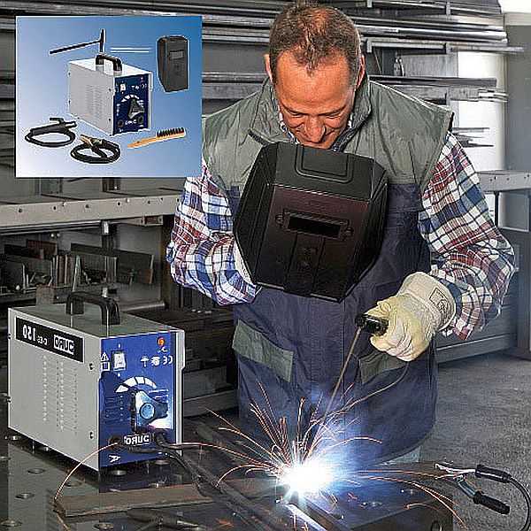 In addition to the welding invetror, ​​you will also need protective gloves and a welder's mask. A chameleon mask is recommended for beginners in welding