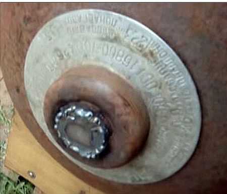 We cut off the tap, apply a patch and weld