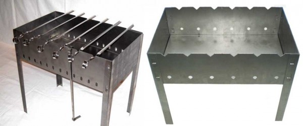 Collapsible brazier made of metal - it's easy to do it yourself