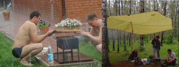 We fry kebabs when the weather permits, and when not ... that's why we need a barbecue at any time of the year