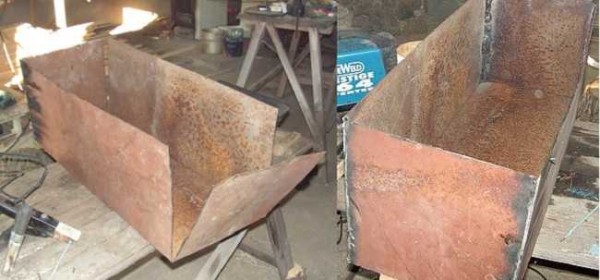 Bend the workpiece, then weld the seams
