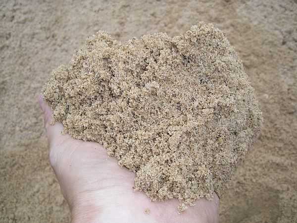 One of the components of concrete is sand