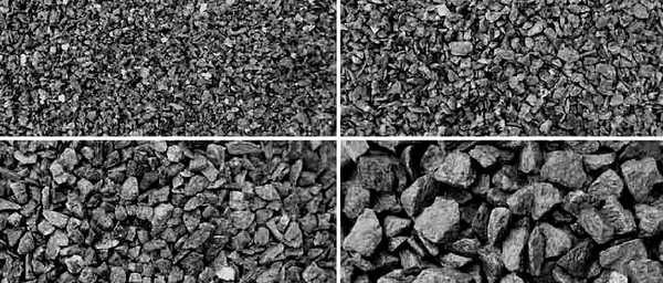 Crushed stone must be used in several fractions