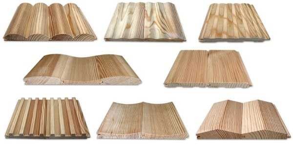 Decorating a wooden house inside can also be made from lining with a non-standard profile