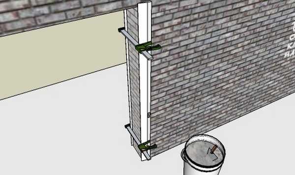 To plaster a doorway, two guides are needed, which are installed on both sides