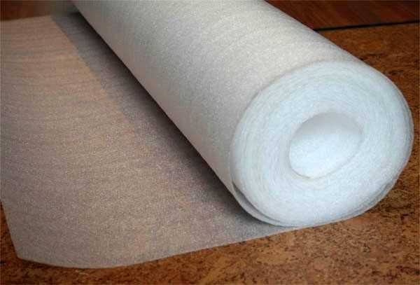 The most common polyethylene foam backing