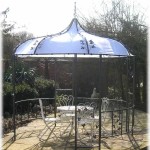 Unusually shaped roof and awning, which were visible decorative elements, stretched from the inside