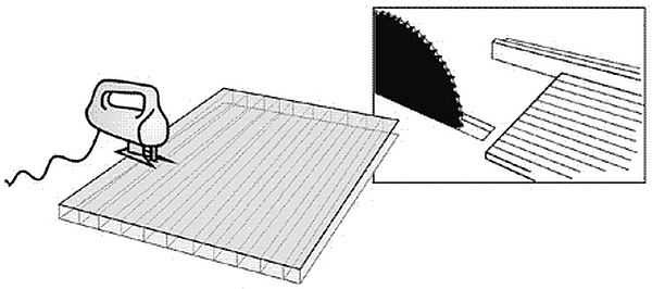 Cut sheets with a jigsaw or grinder