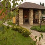 For lovers of solid buildings: a gazebo made of stone