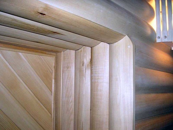 This is a cladding from a type of lining - a block house. She imitates a wall of logs