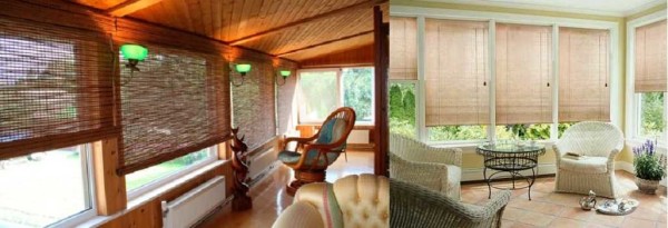 Decorating the veranda with roller blinds: beautiful and practical