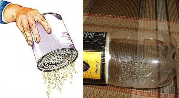 Homemade lawn seeders