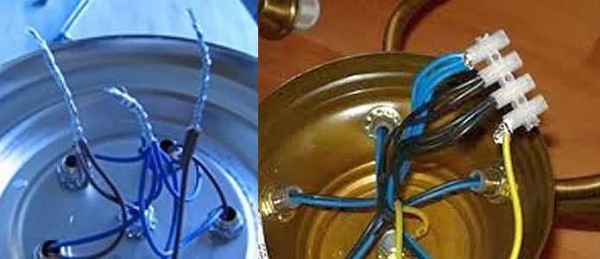 Before connecting the chandelier, the conductors group