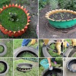How to make a flower garden from a tire