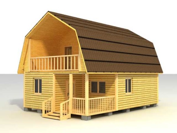 The pediment of the attic is moved inward. The resulting area is used as an open balcony