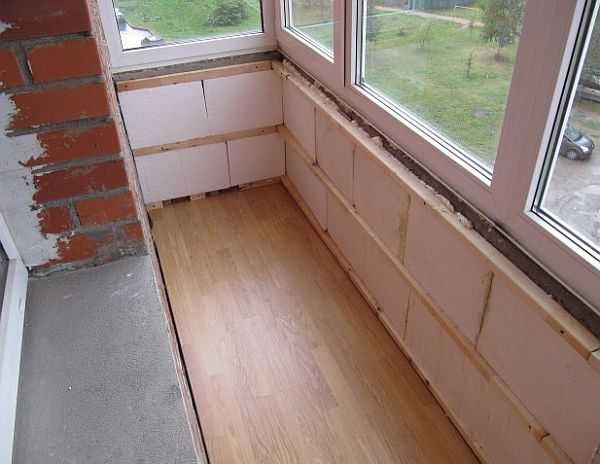 You can insulate the balcony under the clapboard with foam