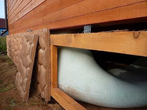 The easiest way to finish the pile foundation is to attach some kind of slab finishing material to the frame