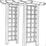 You can make an entrance to the garden or rose garden