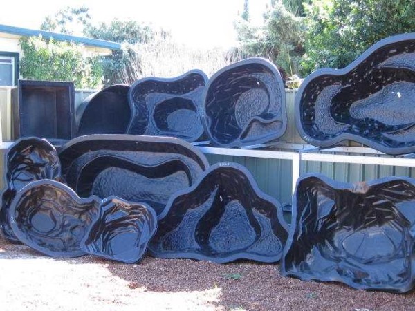 The shape of the bowls for small ponds on the site may be different