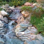 By covering the shore with stones, avoid washing out the soil