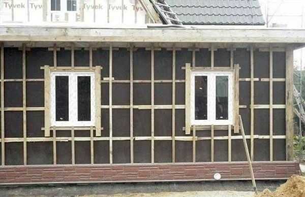 It looks like a crate for a basement siding (under a stone, brick or tile)