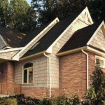 This house is clad in façade siding from two different collections