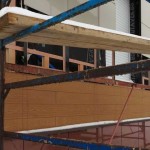 In this house, only a part is finished with WPC siding