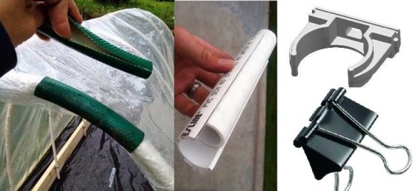 How else can you fix the film in the meadows of a greenhouse or greenhouse