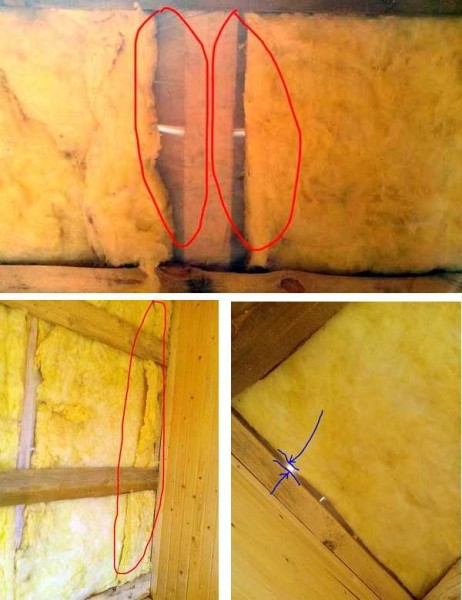 These are the consequences of laying rock wool rolls of insufficient density.