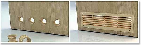 The doors of technical rooms - kitchen, bathroom, toilet - must have ventilation grilles or valves. There is even a valve with noise absorption, and the smell, if properly organized, will never get into other rooms.