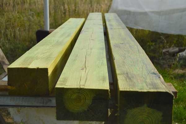 Protective antibacterial impregnation Senezh has excellent characteristics, but stains the wood greenish