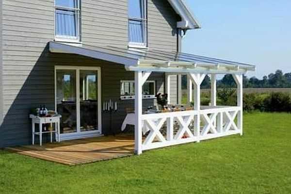 The veranda can be without a foundation