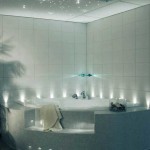 Corner bath illumination with LED lamps