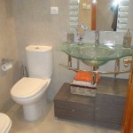 Glass sink does not clutter up the space