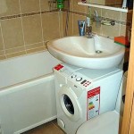 You can even put a washing machine under such a sink