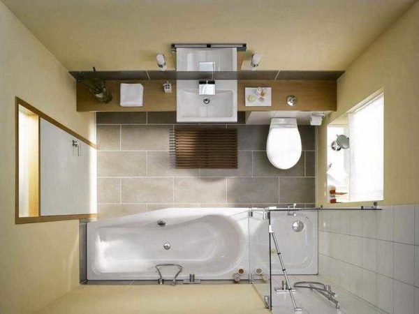 Plan of arrangement of items for the bathroom and toilet. For separate bathrooms, everything will be easier
