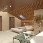 Minimalism is softened by the texture of the wood