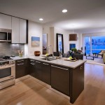 Ceiling lamps do not distract attention from the panoramic window and provide enough light