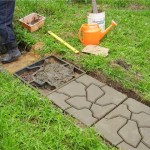 Another of the ready-made forms for homemade paving slabs