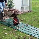 A plastic path in the country or on a site is good because it can be done in a few minutes