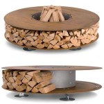 Interesting and stylish: can be placed near the fireplace or stove