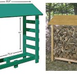 Drawing of a small woodshed for one glad logs