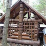 A beautiful firebox. Directly a hut for firewood))